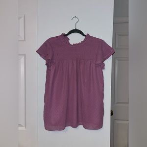 Purple Ruffled Blouse
